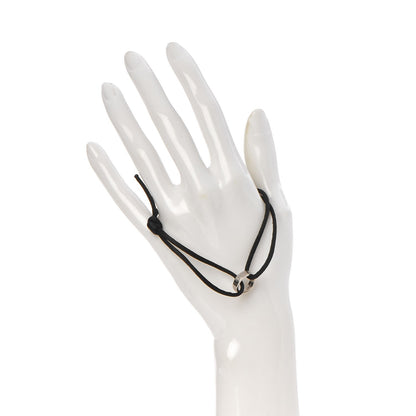 Cartier 18K White Gold Charity LOVE Adjustable Cord Bracelet Black 2 of 5