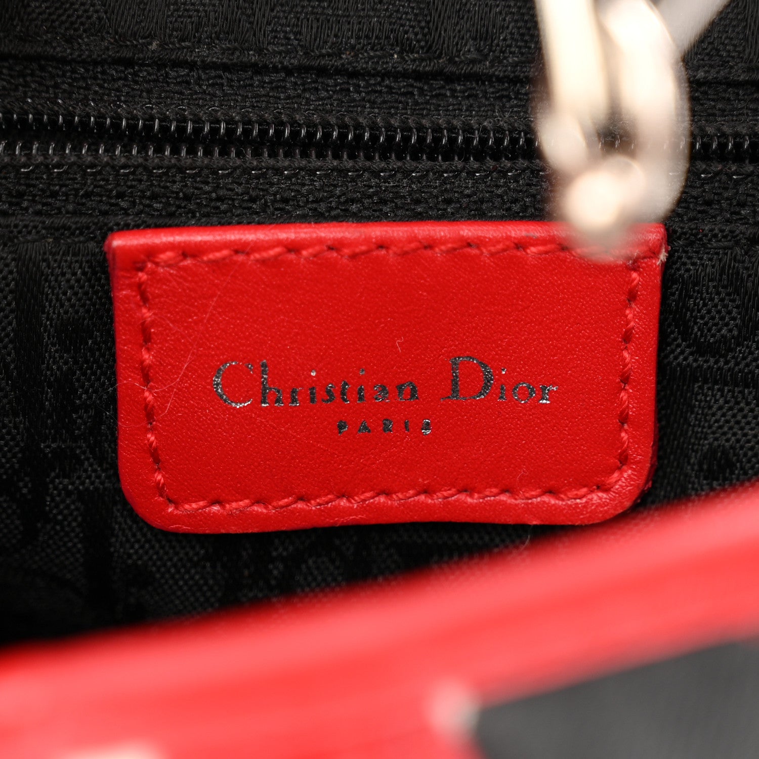 Christian Dior Canvas Hardcore Pierced Saddle Bag White Red Black 6 of 12