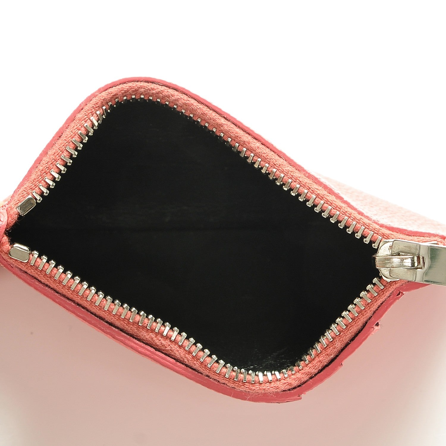 Saint Laurent Grained Calfskin 5 Fragments Zip Pouch Card Holder Rose Clair 5 of 7