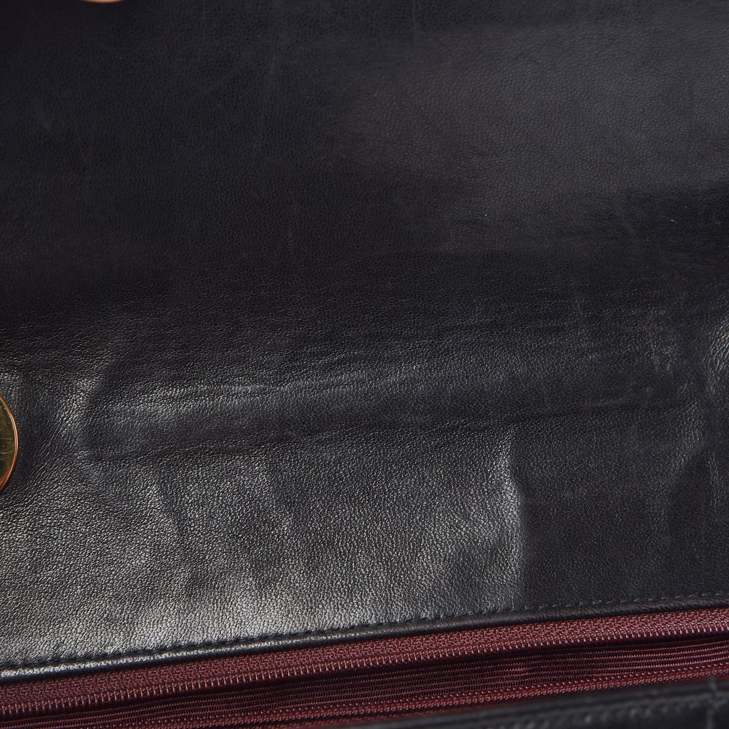 Lambskin Vertical Quilt Jumbo Single Flap Black