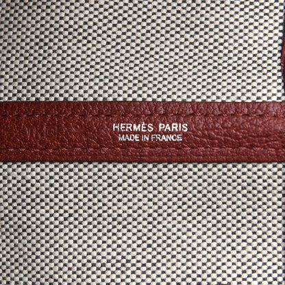 Hermes Toile H Buffle Gala Garden Party 36 MM Tote Rouge H 8 of 10