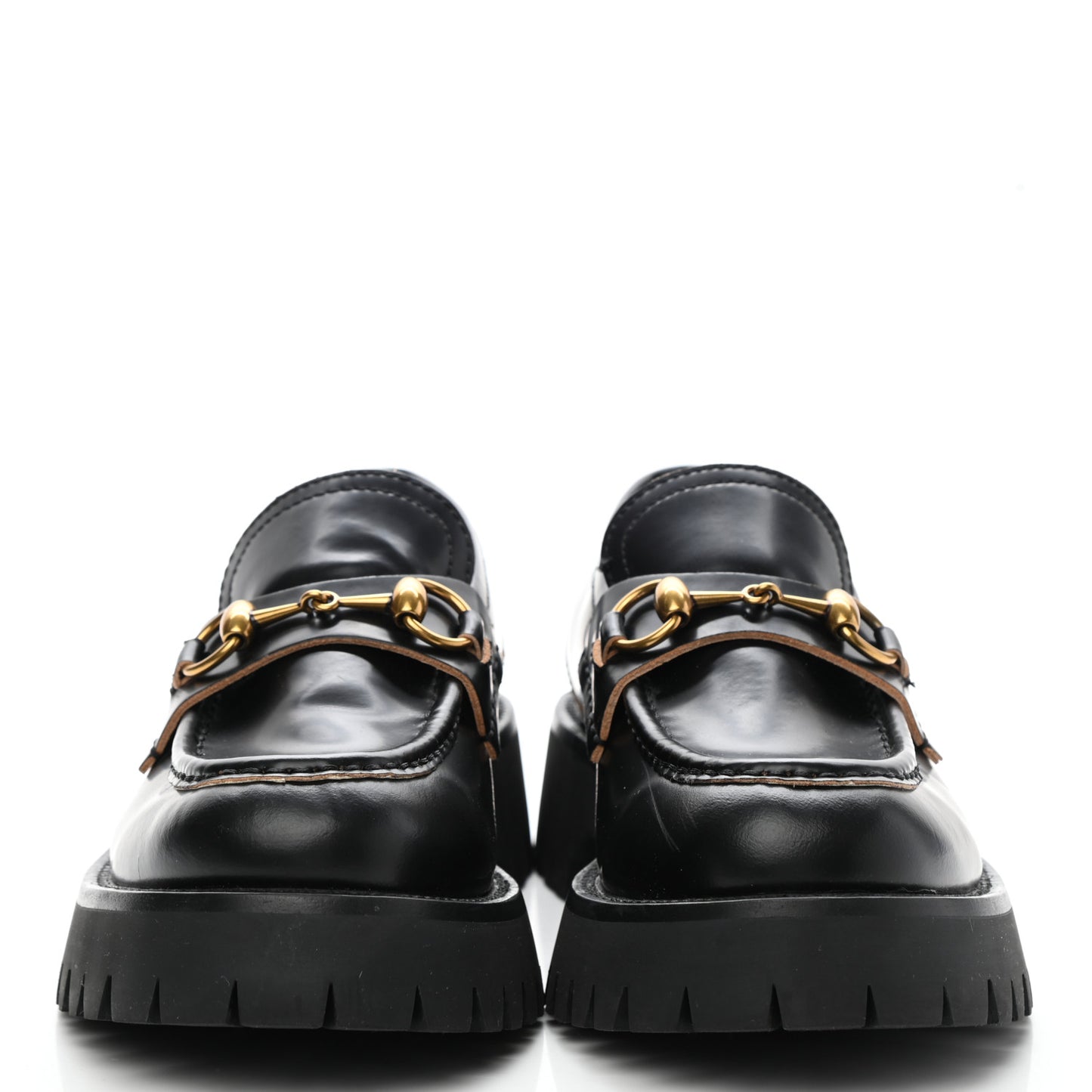 Cordovan Lux Womens Harald Horsebit 25mm Platform Loafers 38 Black