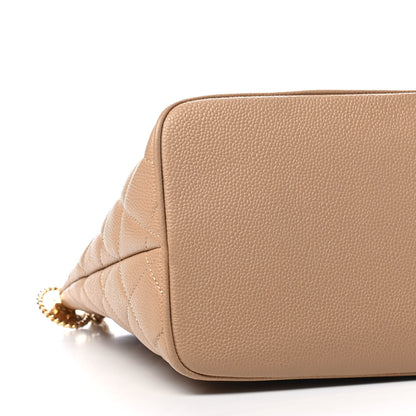 Chanel Caviar Quilted Medallion Tote Beige 8 of 9