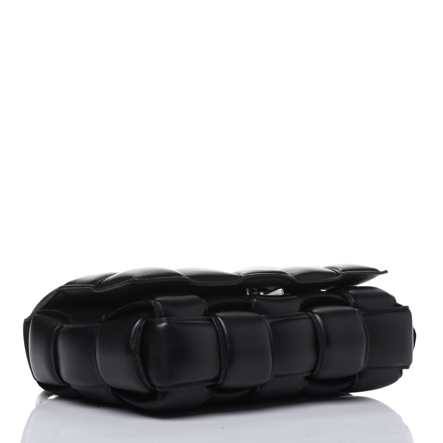 Bottega Veneta Lambskin Maxi Intreccio Padded Chain Cassette Crossbody Bag Black 5 of 14