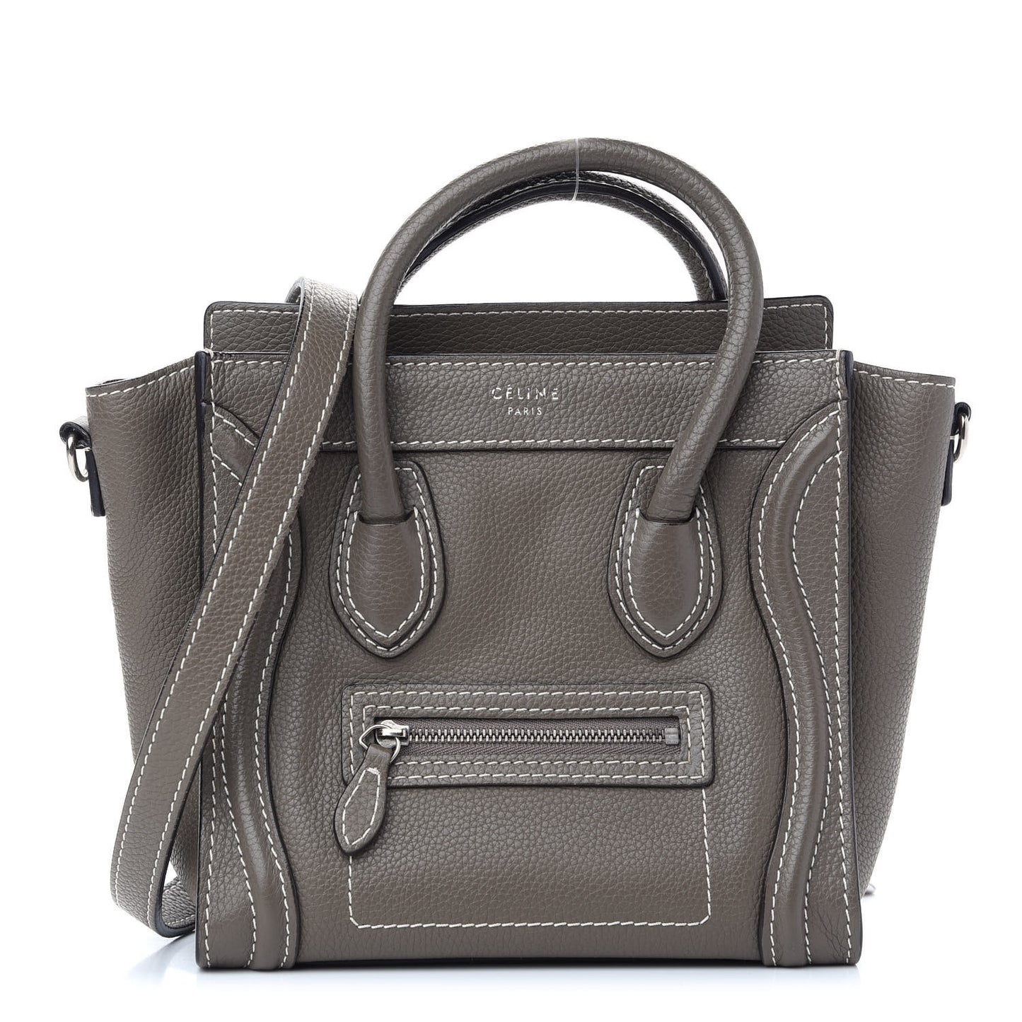 Drummed Calfskin Nano Luggage Souris