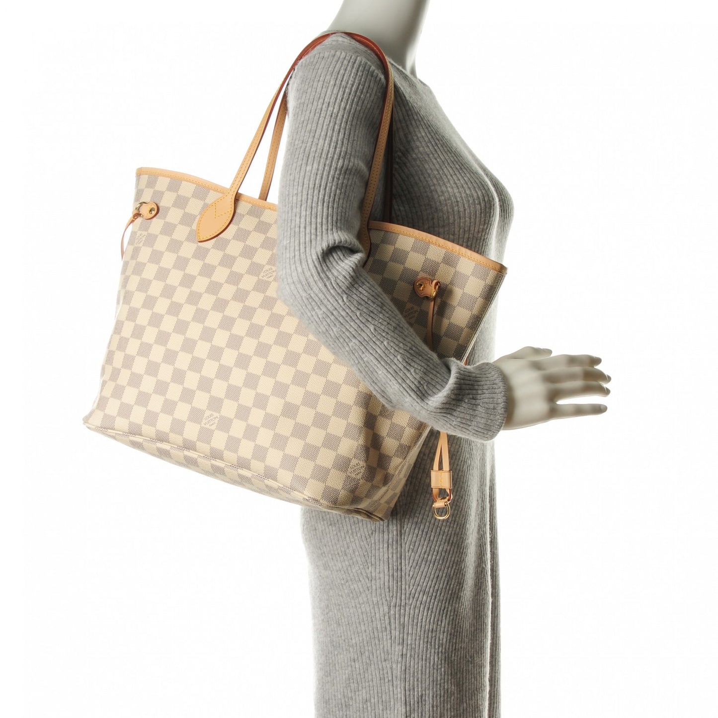 Damier Azur Neverfull MM Rose Ballerine