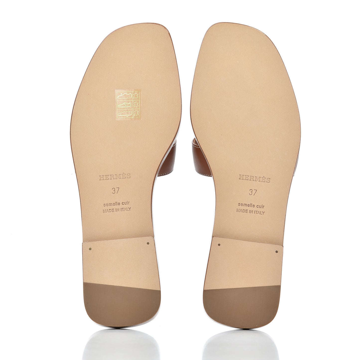 Box Calfskin Oran Sandals 37 Gold