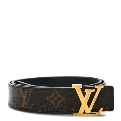 Louis Vuitton Monogram Calfskin 40mm LV Initiales Reversible Belt 80 32 Black 1 of 6