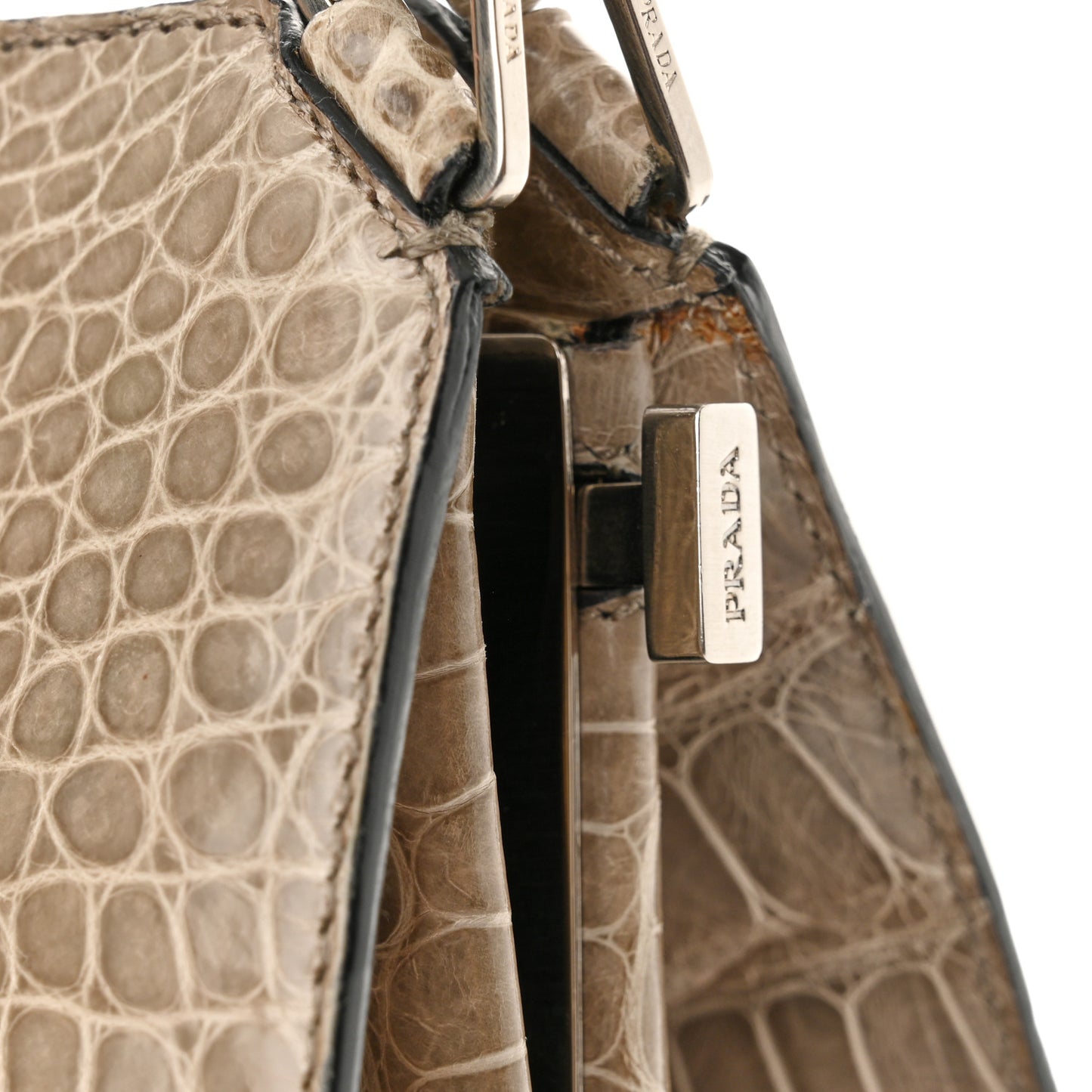 Crocodile Velvet Frame Bag Purple