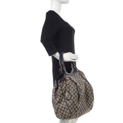 Gucci Monogram Calfskin Large Sukey Tote Beige Blue 2 of 10