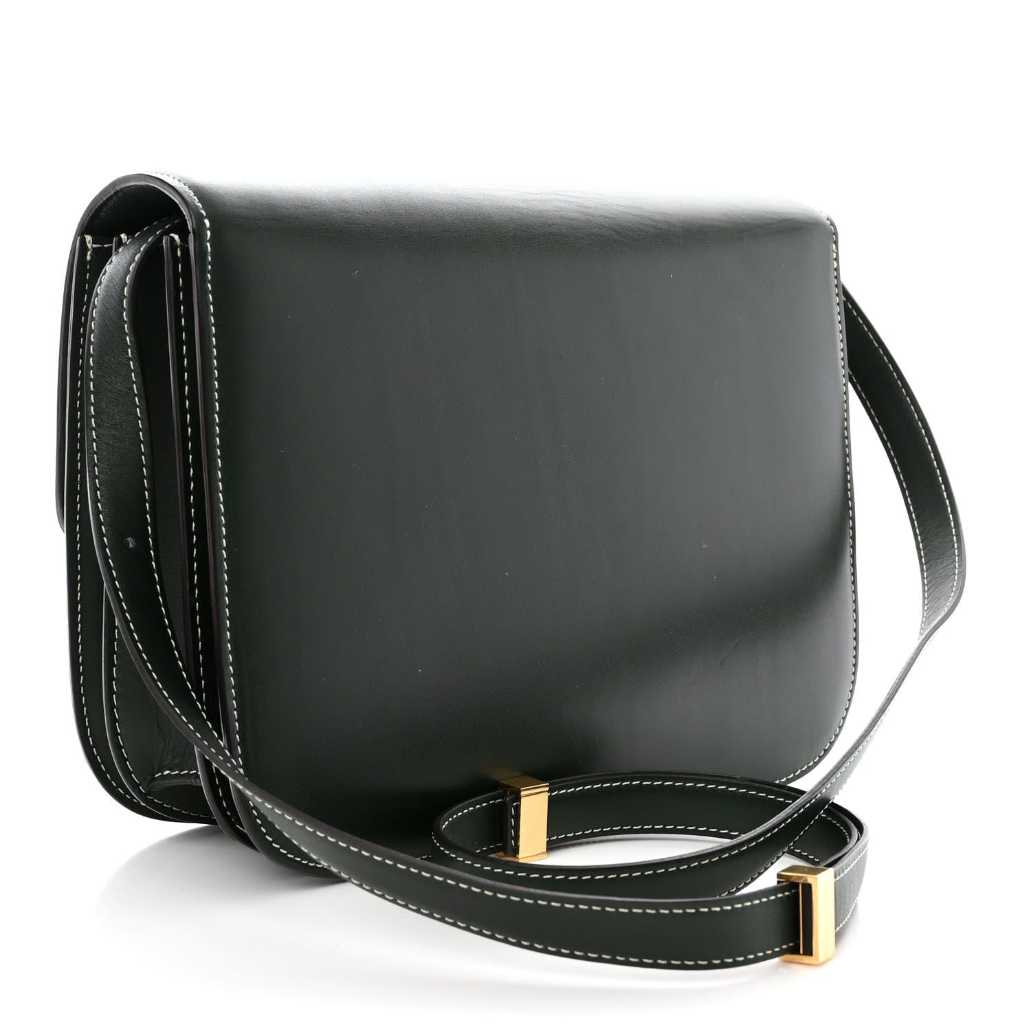 Celine Box Calfskin Medium Classic Box Flap Bag Classic Green 3 of 11