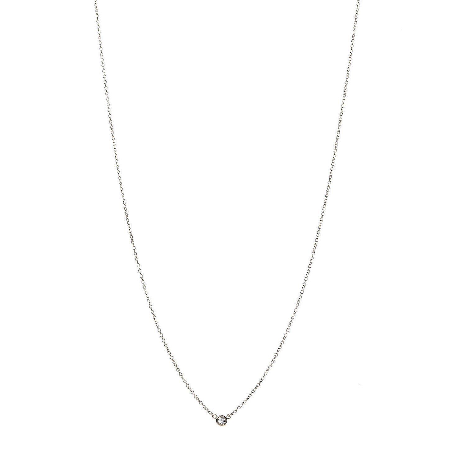 18K Yellow Gold Diamond .05ct Elsa Peretti Diamonds by the Yard Pendant Necklace