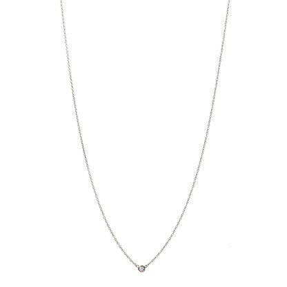 Tiffany 18K Yellow Gold Diamond .05ct Elsa Peretti Diamonds by the Yard Pendant Necklace 1 of 8