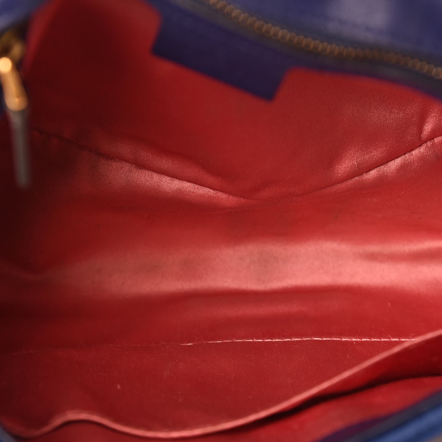 Gucci Velvet Matelasse Medium GG Marmont Shoulder Bag Cobalt Blue 13 of 14