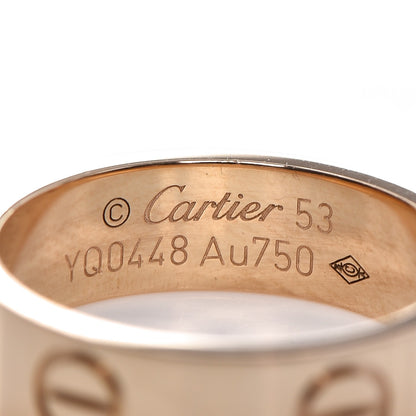 Cartier 18K Yellow Gold 5.5mm LOVE Ring 53 6.5 3 of 4