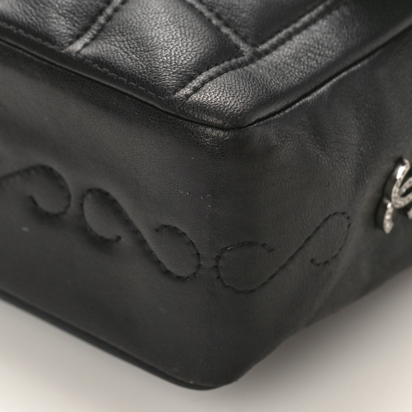 Lambskin Quilted Mademoiselle Flap Black