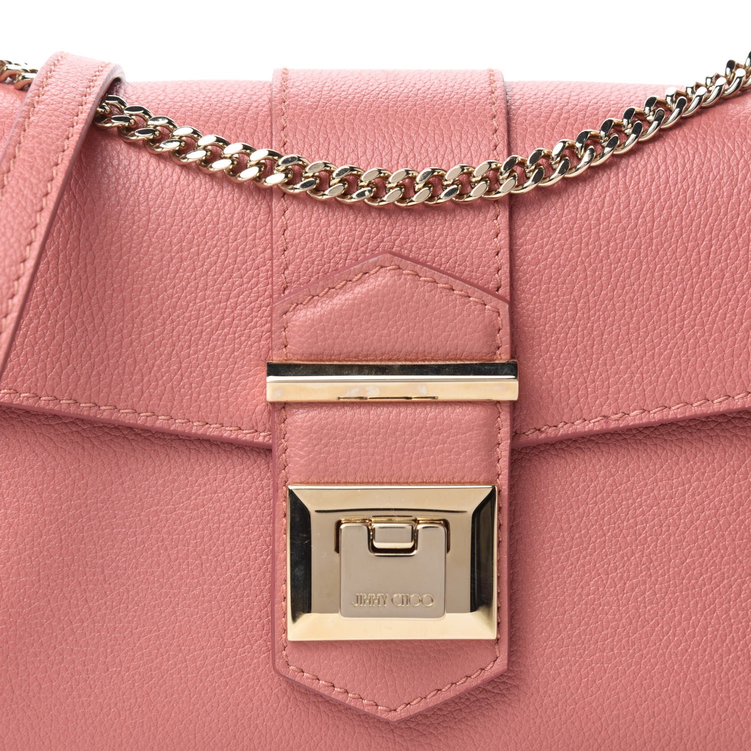 Jimmy Choo Grainy Calfskin XB Marianne Shoulder Bag Rosewood 9 of 9