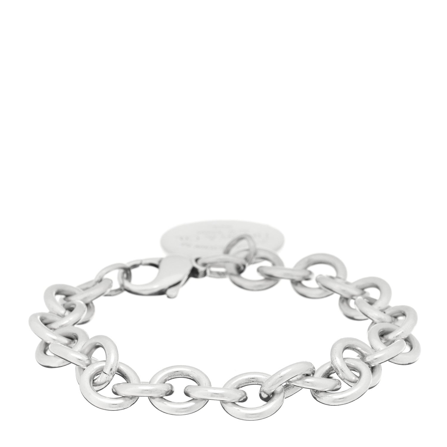 Tiffany Sterling Silver Return to Tiffany Round Tag Charm Bracelet 2 of 3