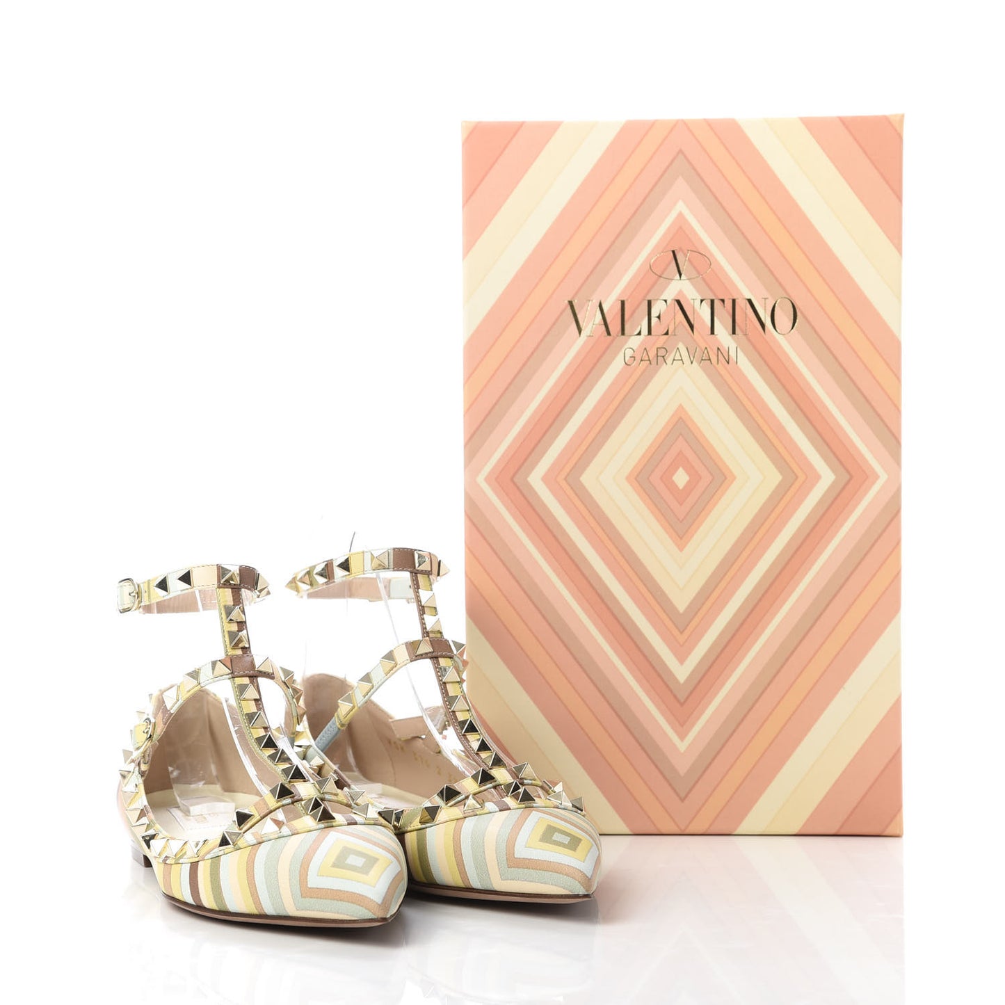 Nappa Native Couture 1975 Rockstud Cage Ballerina Flats 37 Multicolor
