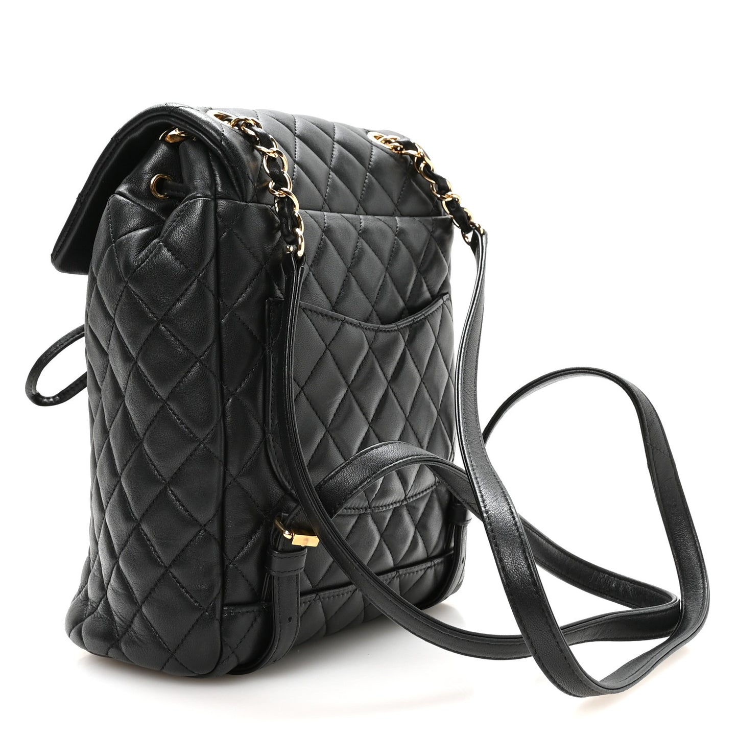 Lambskin Quilted Small Urban Spirit Backpack Black