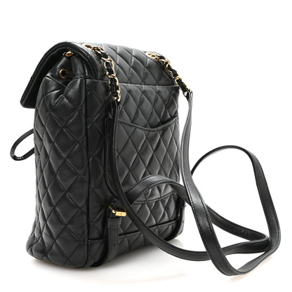 Chanel Lambskin Quilted Small Urban Spirit Backpack Black 2 of 9