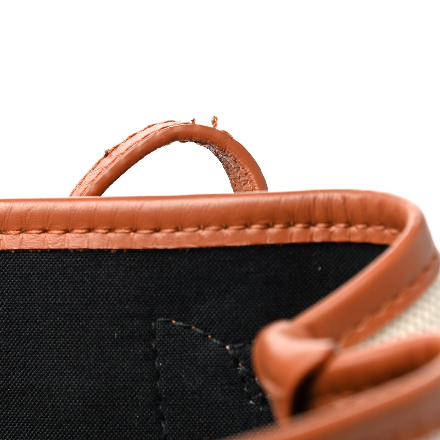 Cotton Canvas Satin Calfskin Navy Cabas XS Naturel Caramel