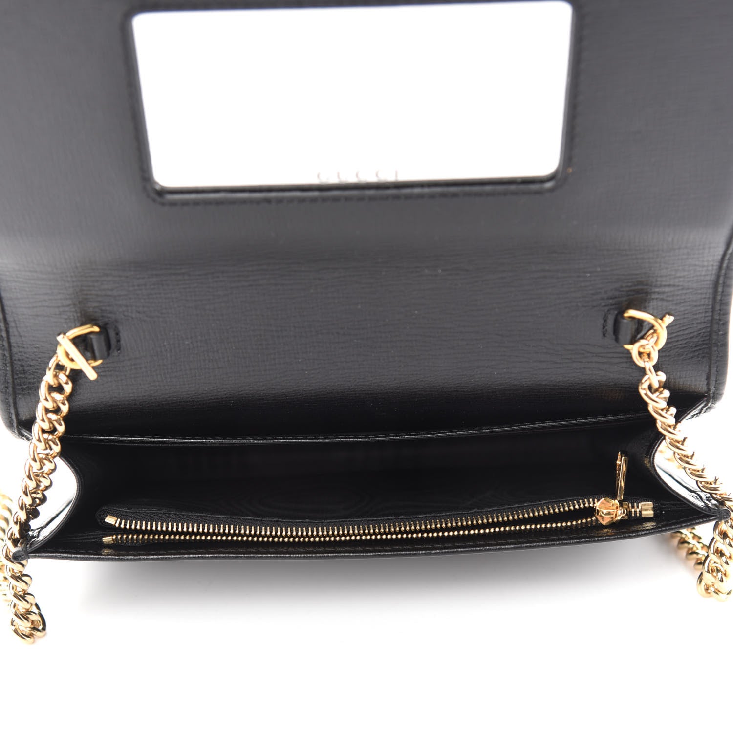 Gucci Azalea Calfskin Marina Chain Wallet Black 5 of 9