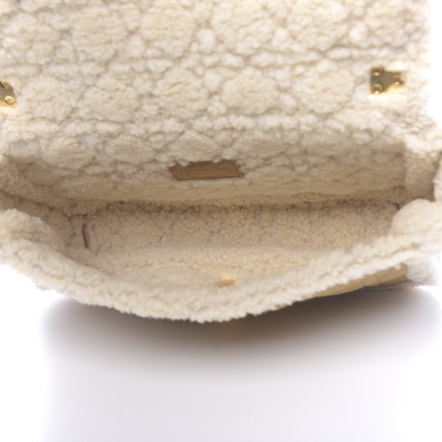 Shearling Cannage Large Caro Bag Camel