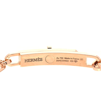 Hermes 18K Rose Gold Diamond Pave PM Kelly Chaine Bracelet ST 4 of 5
