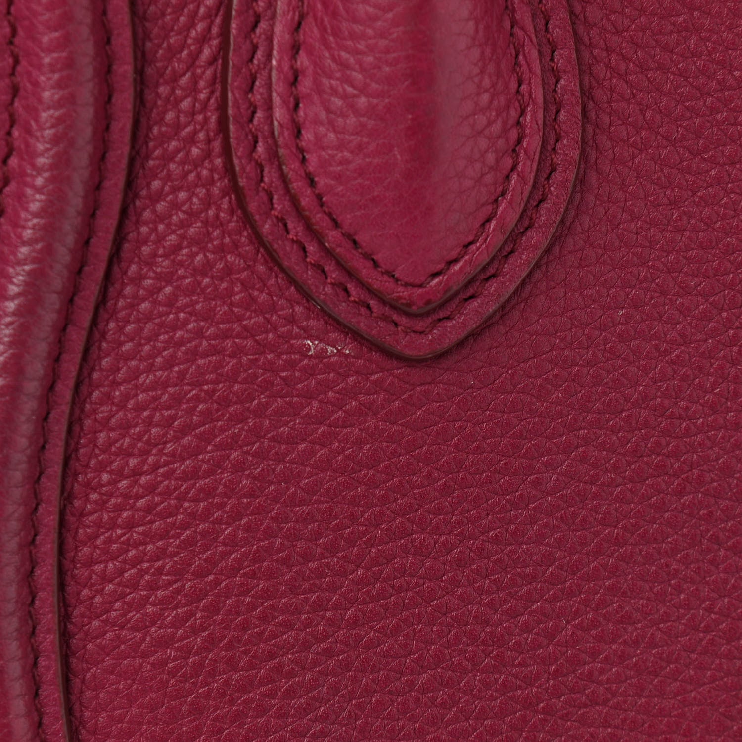 Celine Drummed Calfskin Nano Luggage Plum 11 of 12