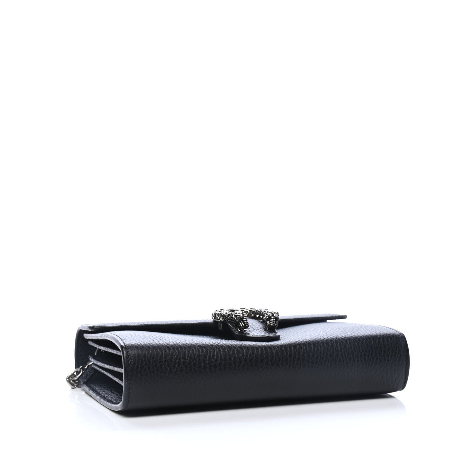 Gucci Calfskin Mini Dionysus Chain Wallet Black 3 of 4