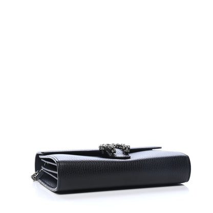 Gucci Calfskin Mini Dionysus Chain Wallet Black 3 of 4