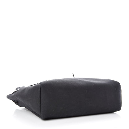 Hermes Vache Calfskin Toile Herbag 30 PM Black Natural 5 of 16