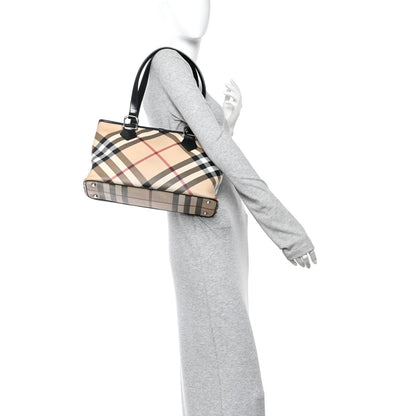 Burberry Supernova Check Small Nickie Tote Black 2 of 14