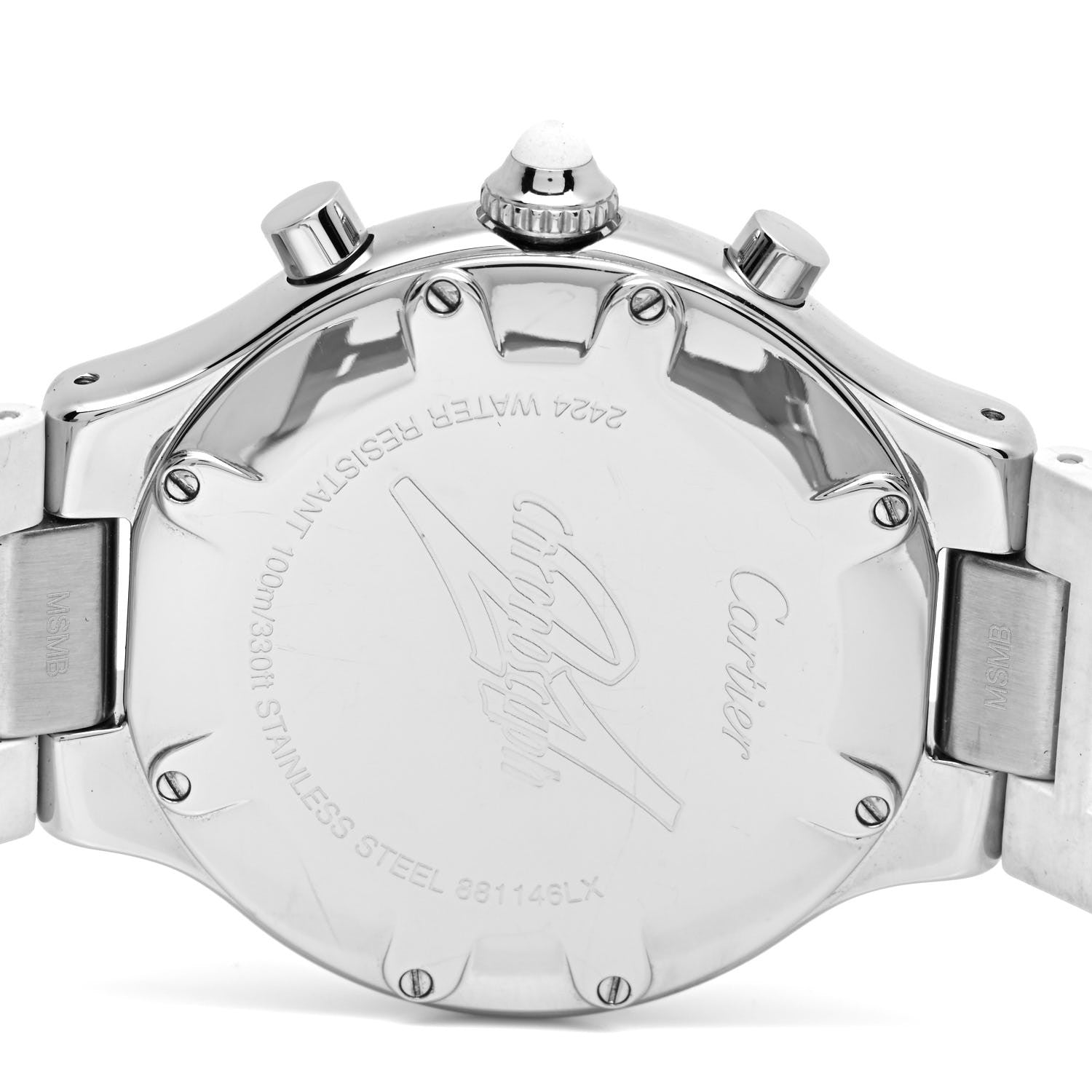 Cartier Stainless Steel Rubber 38mm Must 21 Chronoscaph Quartz Watch 4 of 4