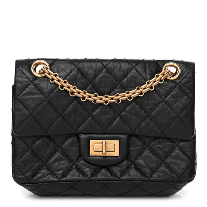 Chanel Aged Calfskin Quilted 2.55 Reissue Mini Flap Black 1 of 10