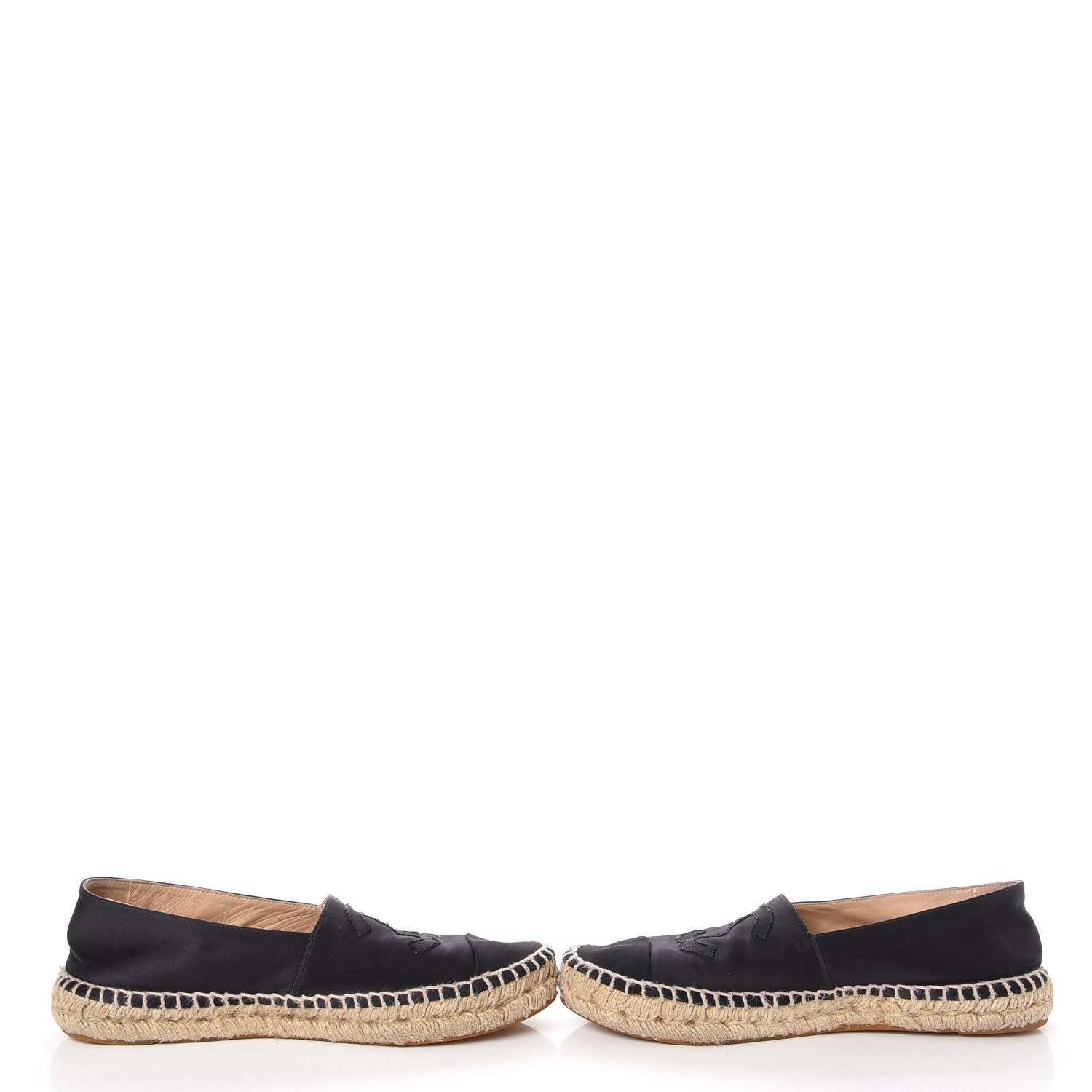 Chanel Satin CC Espadrilles 41 Black 6 of 11