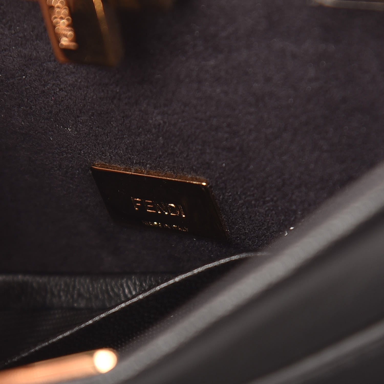 Fendi Nappa Micro Peekaboo Iconic Satchel Black 7 of 11