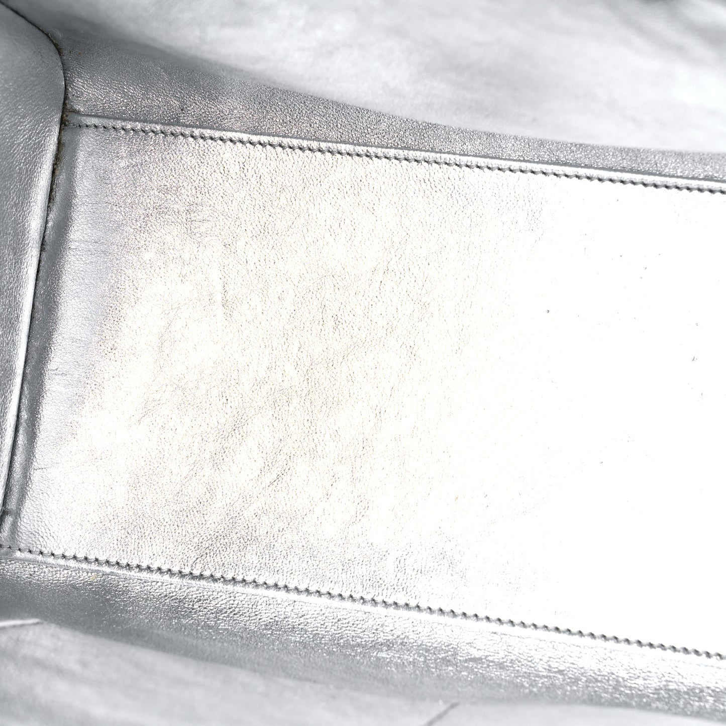 Laminated Lambskin Micro Luggage Silver