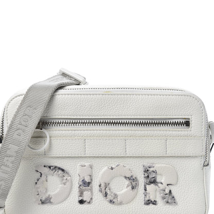 Christian Dior X DANIEL ARSHAM Grained Calfskin Safari Messenger Bag White 9 of 10