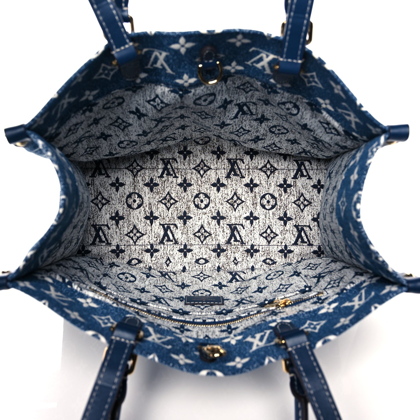 Monogram Jacquard Denim Onthego MM Bleu