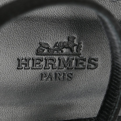 Hermes Suede Glitter Santorini Sandals 38.5 Black 8 of 10