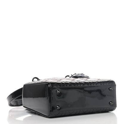 Christian Dior Patent Cannage Small Lady Dior Black 3 of 4