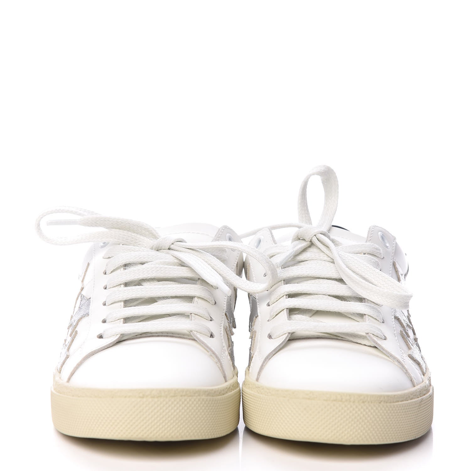 Saint Laurent Nappa Womens Star Court Sneakers 36 Off White 2 of 11