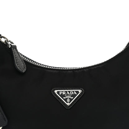 Prada Tessuto Nylon Saffiano Mini Re-Edition 2005 Bag Black 8 of 10