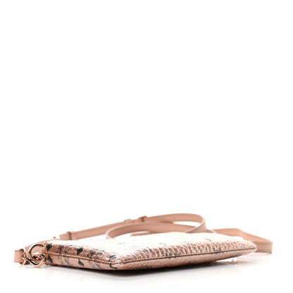 MCM Metallic Visetos Crossbody Tech Pouch Champagne Gold 4 of 9
