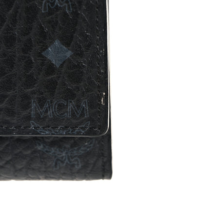 MCM Visetos Large Tri-Fold Flap Wallet Black 8 of 8