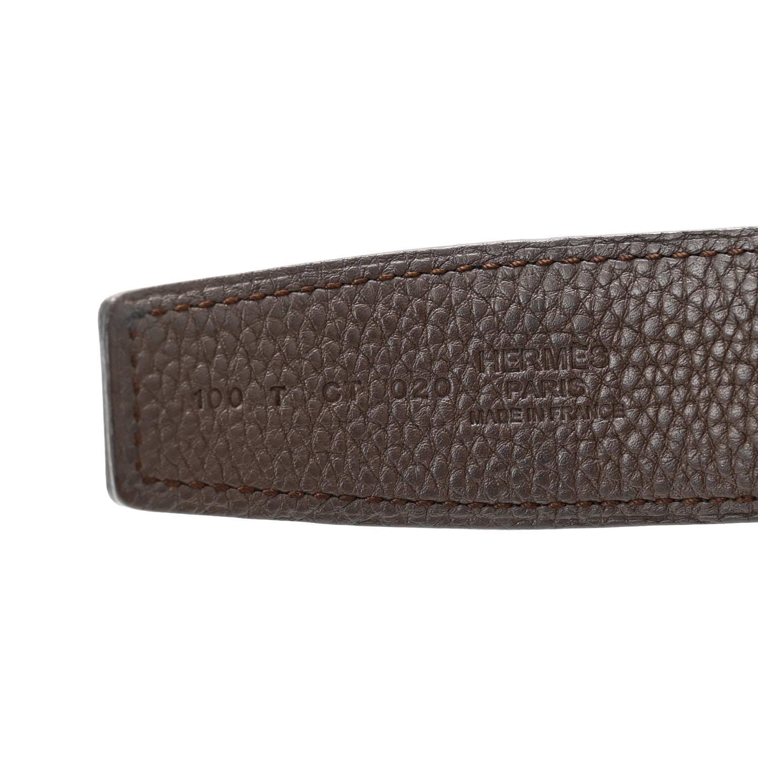 Hermes Box Togo Reversible 32mm H Belt 100 40 Black Chocolate 5 of 7