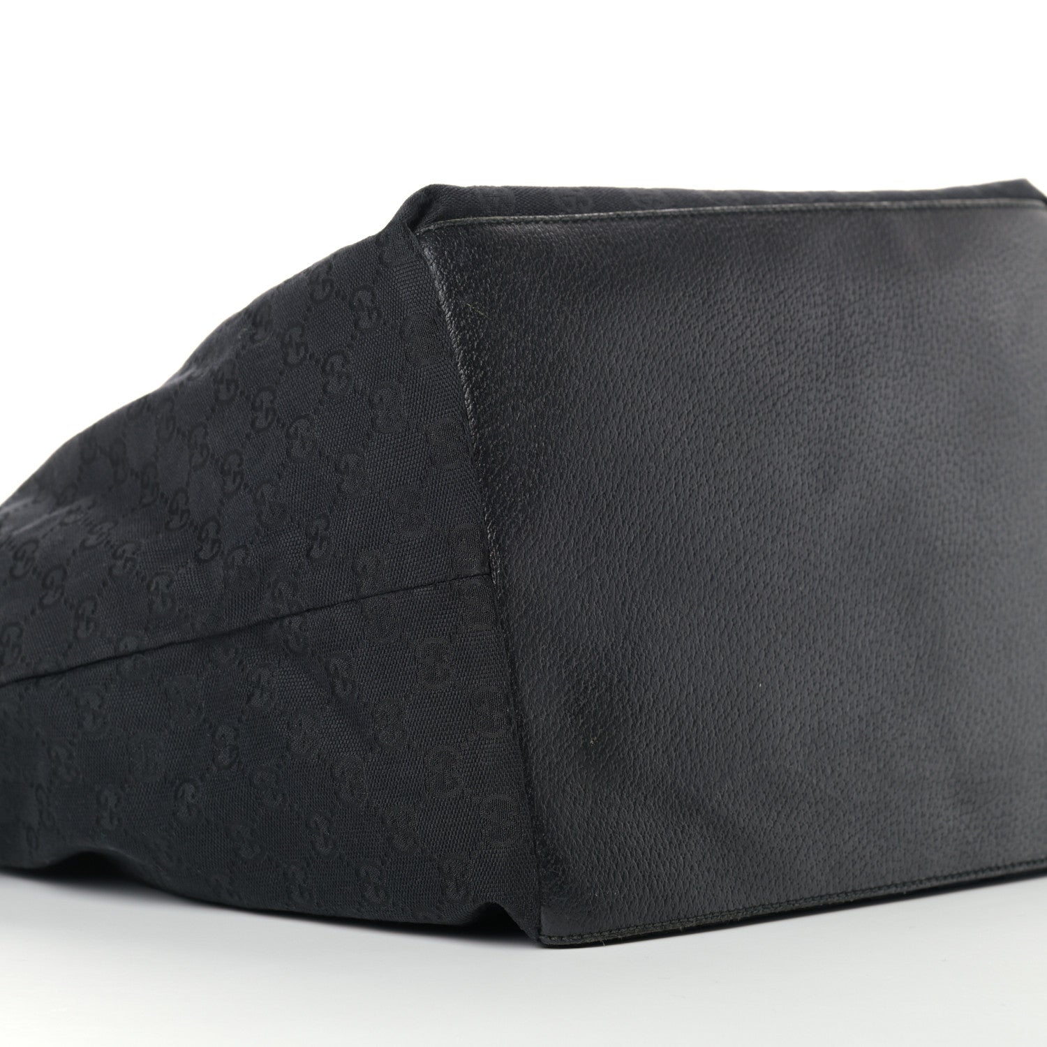 Gucci GG Monogram Large Web Handle Bucket Tote Black 9 of 11