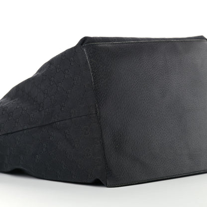 Gucci GG Monogram Large Web Handle Bucket Tote Black 9 of 11